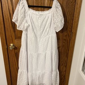 NWT Lane Bryant White Eyelet Lace Dress size 18